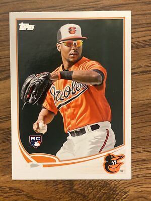 2013 Topps Update L. J. HOES / RC / ERROR  / NO NAME / MISSING FOIL / Orioles