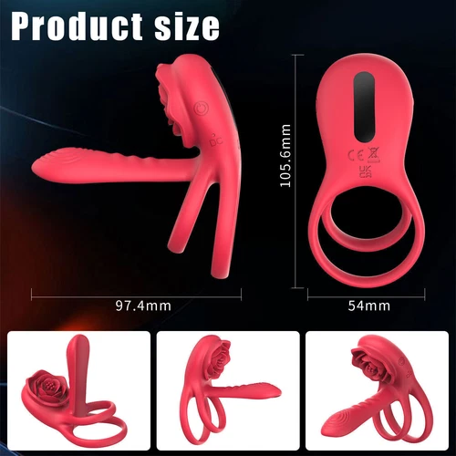 Penis Cock Ring Vibrator G-spot Dildo Massager Sex Toys For Men Couples - Picture 8 of 16