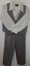 Boys size 4 Michael James 3 piece dressy outfit/suit pants, shirt, vest 