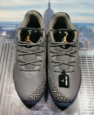 Nike Jordan ADG Golf Cleat Shoe Gunsmoke/Gold-Black Mens 