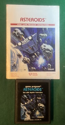 Asteroids (Atari 2600, 1981) Cartridge & Manual