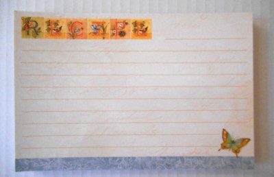 25 Vintage Lang 4x6 Recipe Cards A DASH OF SPRING Artist SUSAN WINGET