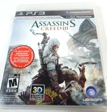 ASSASSIN'S CREED III PS3 Sony PlayStation 3 2012 COMPLETE Ubisoft TESTED VG