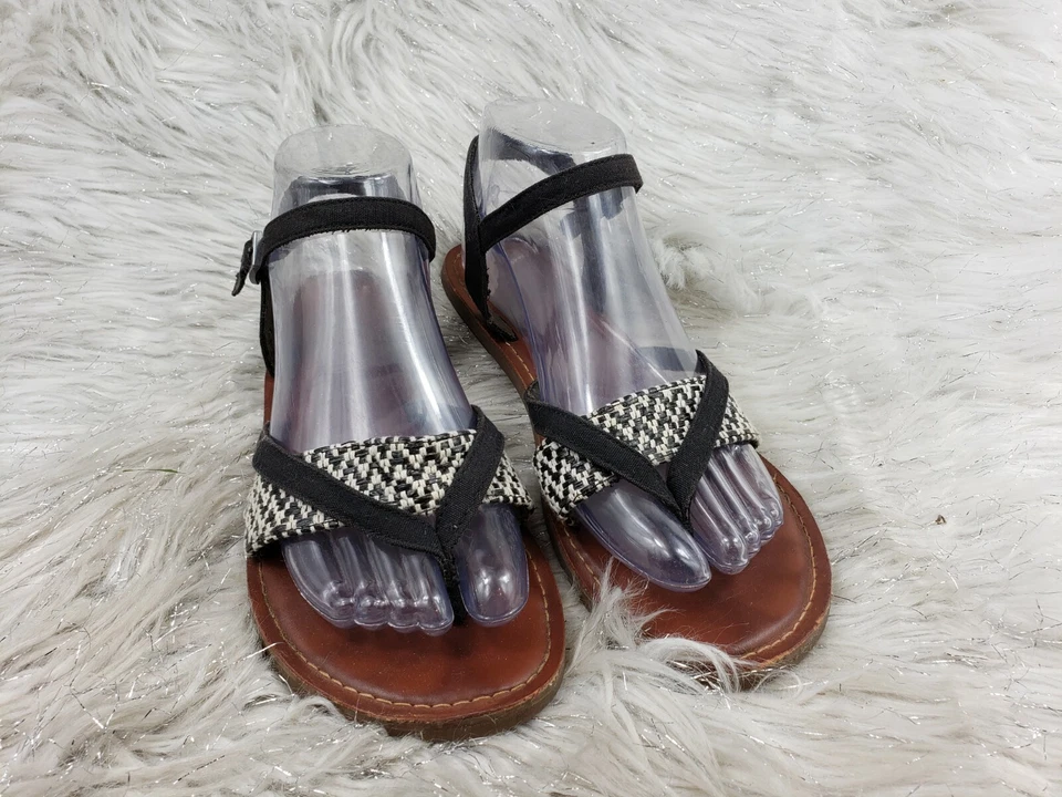 Sandalias informales TOMS negras blancas talla 7 Foto 3 de 4