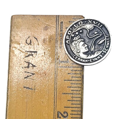 1972’s★ NASA★ アポロ17号★ヒューストン関係者Tie-Pin★銀色 Vintage NASA Apollo XVII 17 Space Tie Tac Pin Silver Tone | eBay
