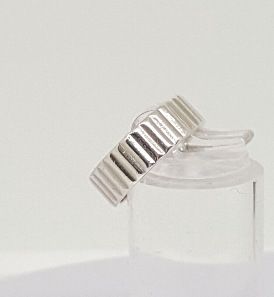 Fabulous Solid Patterned Band Ring 925 Silver Siz… - image 5