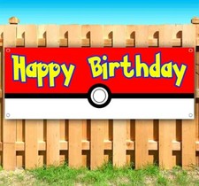 HAPPY BIRTHDAY Advertising Vinyl Banner Flag Sign Many Sizes CARTOON