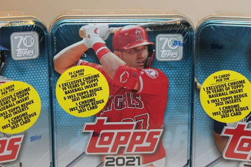 2021 Topps Series 1 Baseball Tin Factory Sealed Lot of 3 New FREE SHIPPING! - Picture 3 of 3