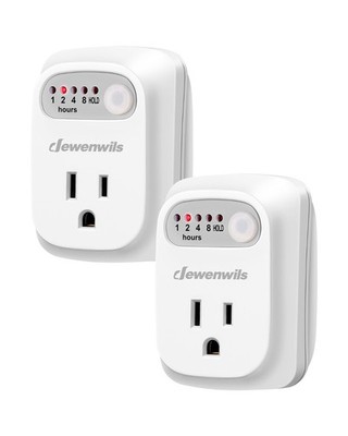 Indoor Countdown Timer Outlet 2Pack, Timers for Electrical Outlets, 125V/15A
