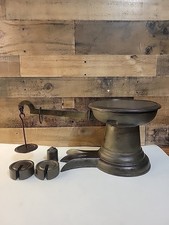 ANTIQUE Heavy HOWE CAST IRON 3 TOE CROWS FOOT scale balance beam weight