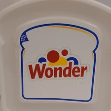 Wonder Bread Sandwich Storage Holder Lunch Box Plastic White With Logo