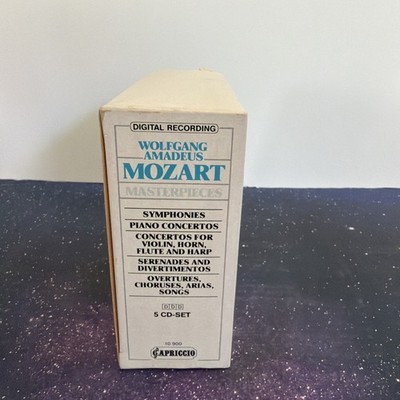 Wolfgang Amadeus Mozart Masterpieces [Box Set] - Five CD set of