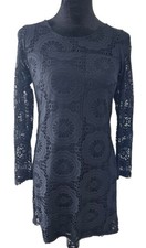 Charlotte Russe Women’s Small Lace Little Black Dress Crochet Gothic Bohemian 
