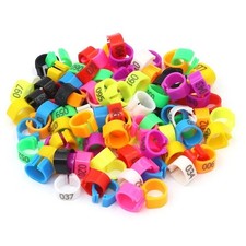 100pcs Leg Bands Plastic Chicken Pheasant Poultry Duck Bird Leg Rings ID Tags