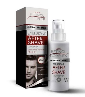 Herren Aftershave Retinol Complex After Shave Aloe Vera Menthol 100ml Alkoholfrei