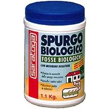 Spurgo Biologico Saratoga Polvere per Fosse Biologiche 1.1 Kg misurino dosatore