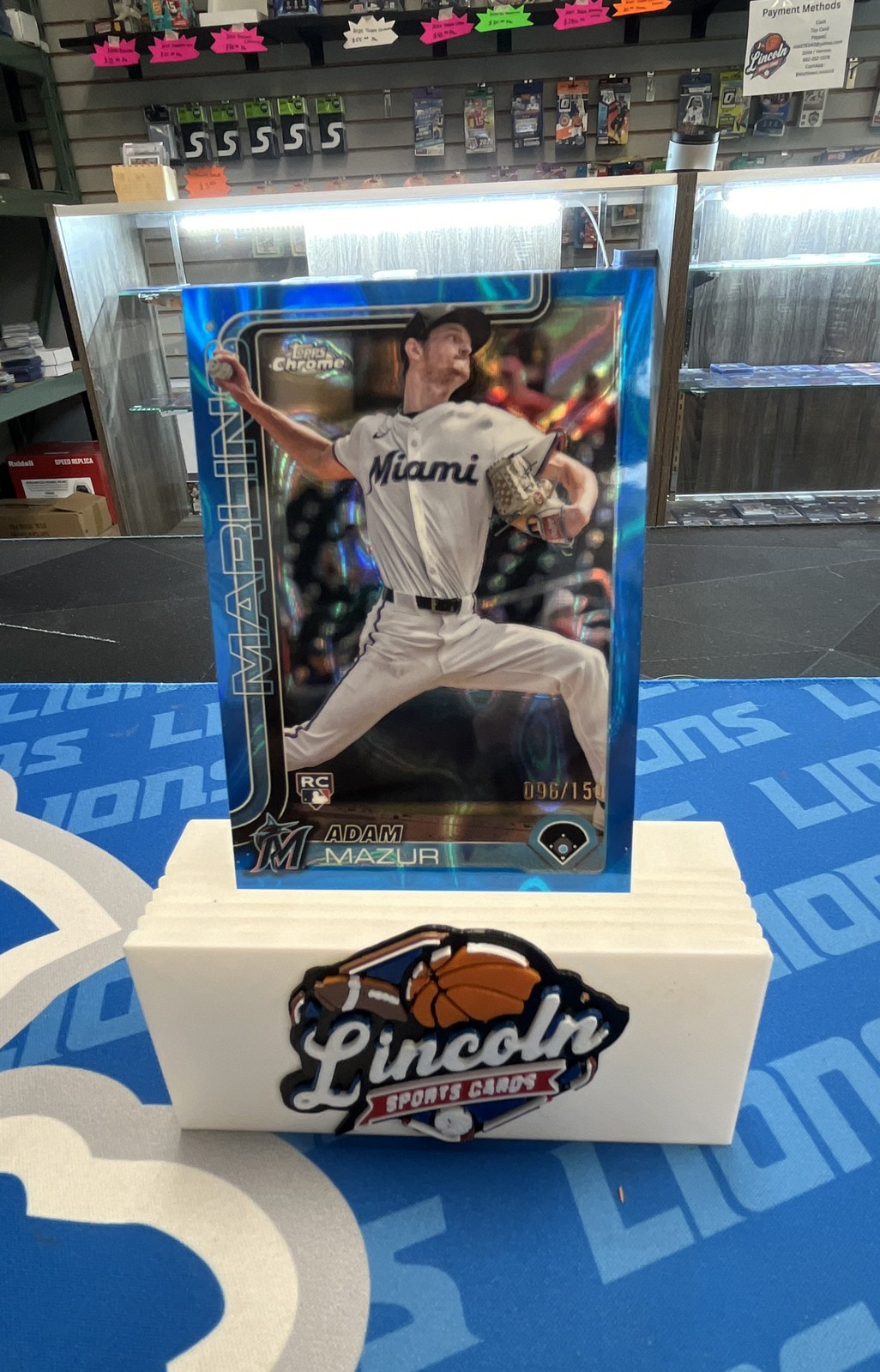 2025 Topps Chrome - Adam Mazur #157 Blue Lava Refractor /150 (RC)