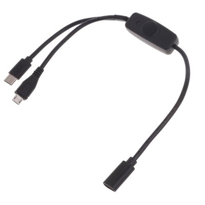 2 In 1 Multi-function USB C Charger Cable With USB C Micro USB Charging Cable