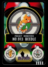 NM - Pokemon Japanese Weedle No. 013 Bandai Sealdass Sticker