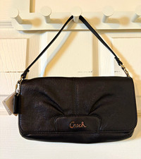 Vintage Coach NWT convertible wristlet logo Y2K black leather