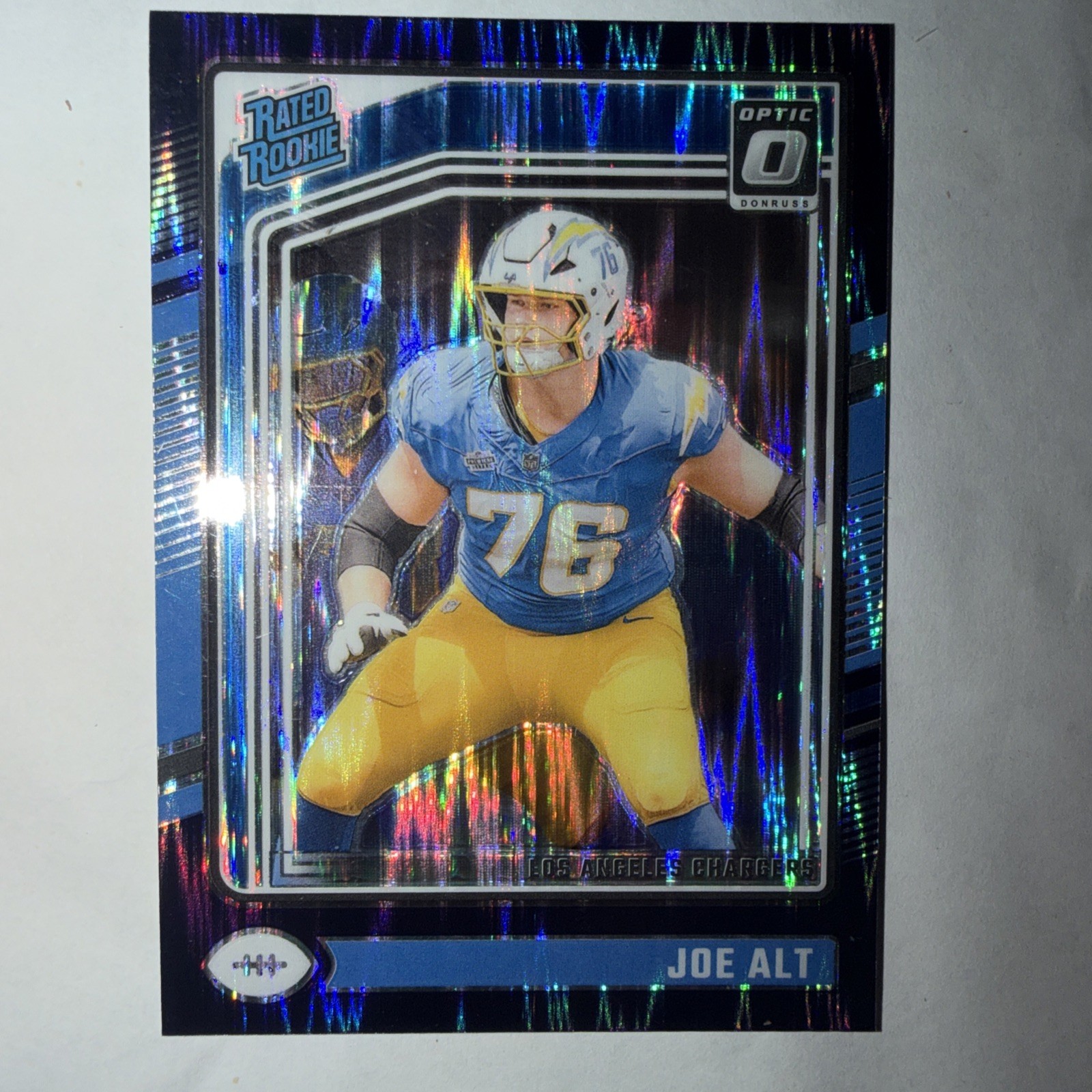 Joe Alt 2024 Donruss Optic Purple Shock Rated Rookie #254 Chargers