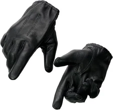 Driving Gloves Car Motorcycle Bikers Genuine Leather Police Drivers Glove Black