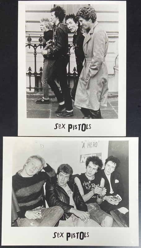 SEX PISTOLS Vintage Original Lot Of 2 8x10 Black & White Promo Photos