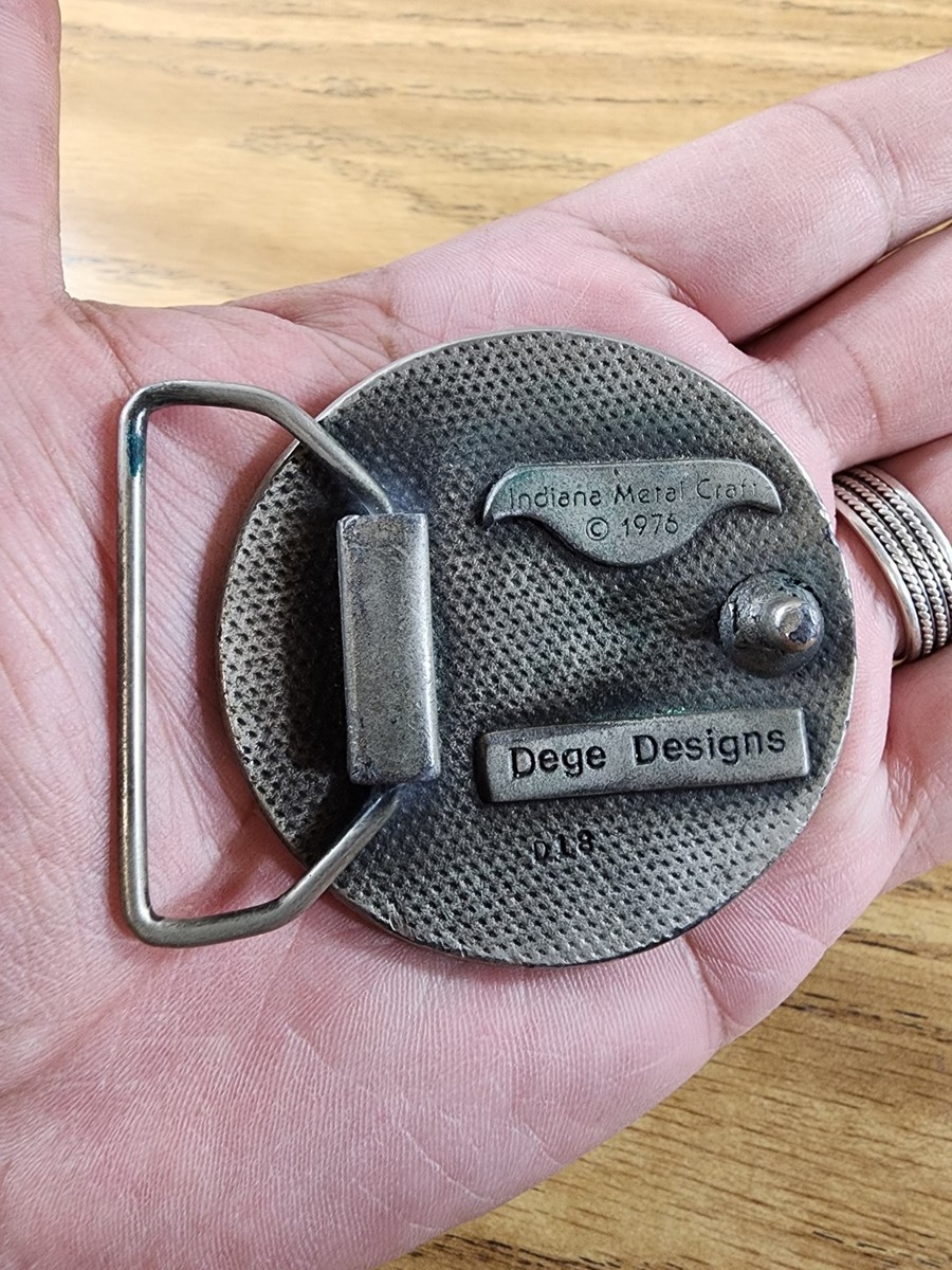 1976 VTG Indian Metal Craft Cow Skull Belt Buckle – Dege Designs View 2