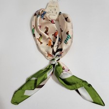 NEW Piper K Dachshund Wiener Dog AOP Square Neckerchief Style Scarf 26.8 X 26.8