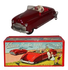 Nice, Glossy, Boxed & Working Windup Schuco 4012 Radio Car - US Zone Germany