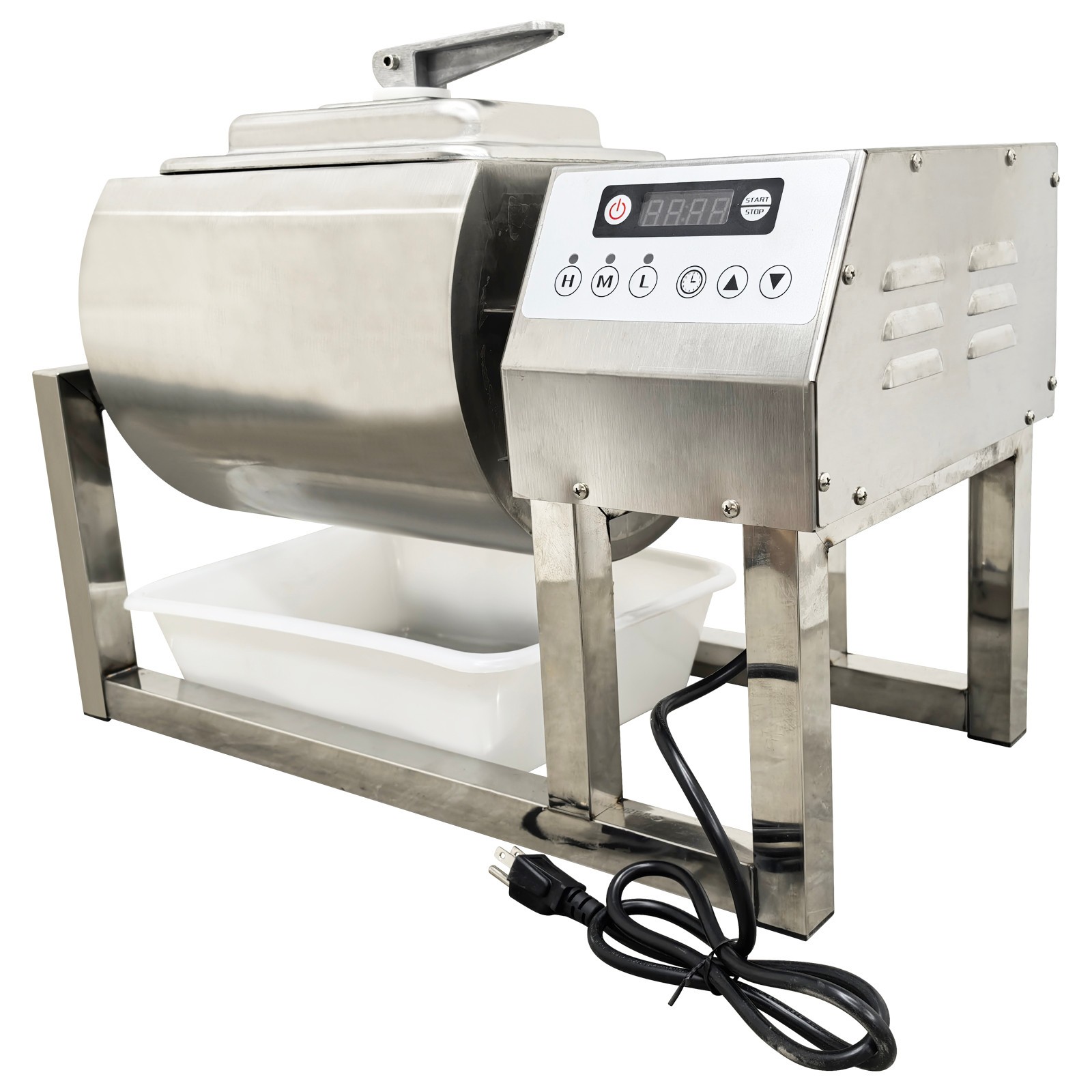 Open Box 18L Commercial Tumbler Marinator Round Bowl Meat Food Curing Machine