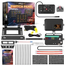8 Gang RGB Switch Panel For Car Truck UTV ATV Boat 12V-24V 60A Touch Control