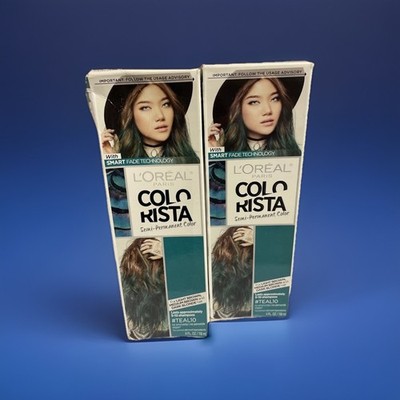 2x L'oreal Hair Dye Color Colorista Semi-Permanent Hair TEAL 10 Teal10 TWO NEW