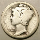 1921 D Mercury Dime 90% Silver  "Actual Coin Pictured- Not Cleaned"