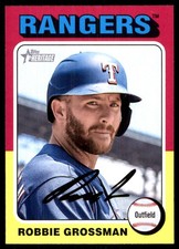 Robbie Grossman 2024 Topps Heritage #142 Rangers MLB READ FREE SHIP AutographDen