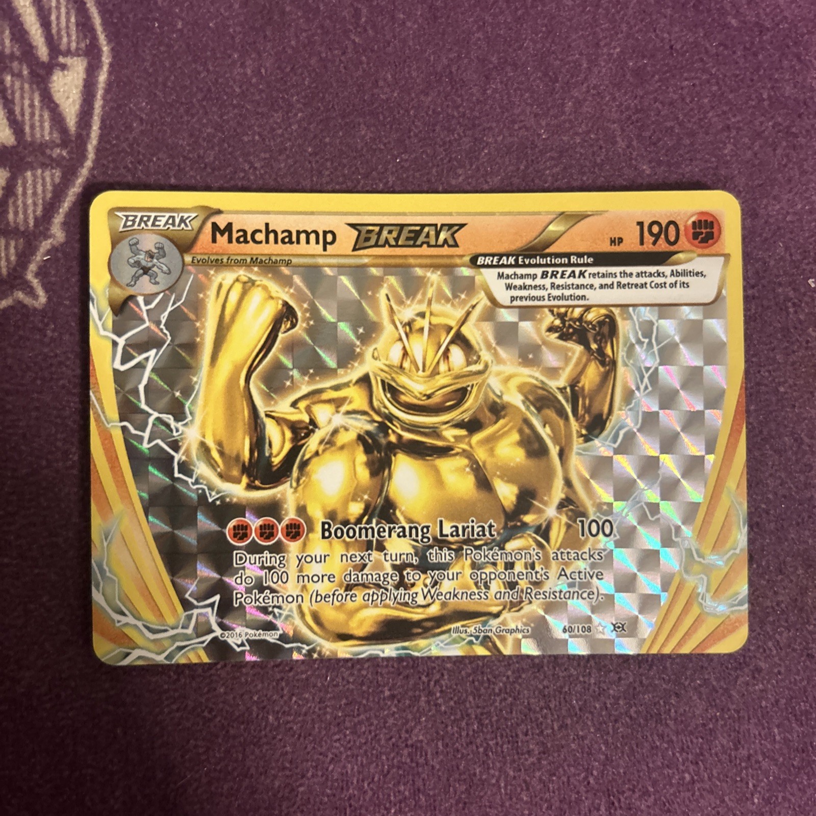 Machamp BREAK 60/108 Pokemon TCG XY - Evolutions Holo Rare BREAK NM Super Clean!