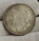 1883 US Morgan Silver Dollar $1 AU+ Light Toning