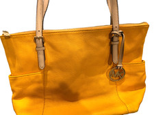 Michael Kors yellow satchel-style leather purse