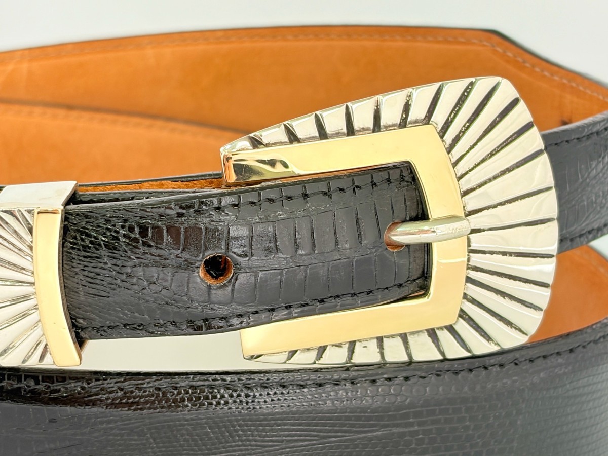 James Reid 'Ray' Sterling Silver & 14k Gold Ranger Belt Buckle 36