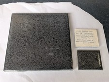 2 pcs American Olean Ceramic Tile Square 4-1/4" Crystalline Charcoal #362 USA