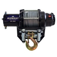 Viper Midnight 3000lb Atvutv Winch Kit With 50 Feet Steel Cable