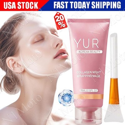 YURI Korean Beauty Collagen Night Wrapping Mask 75ml Hydrating Mask ~ 20%OFF