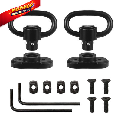 KH866 Quick Detach Sling Mount 2 Sets Two Point Swivels, 1.25 Black 