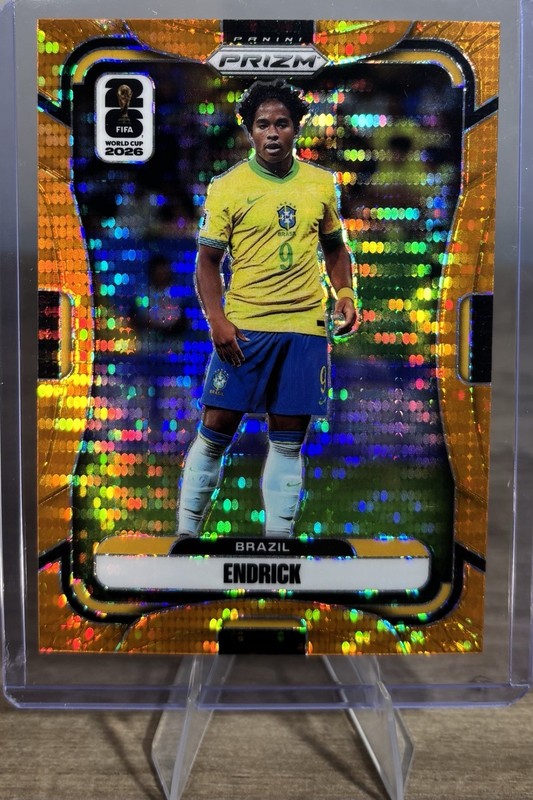 2026 Panini Prizm FIFA World Cup Endrick #92 Preferred Orange /99 55/99 Brazil