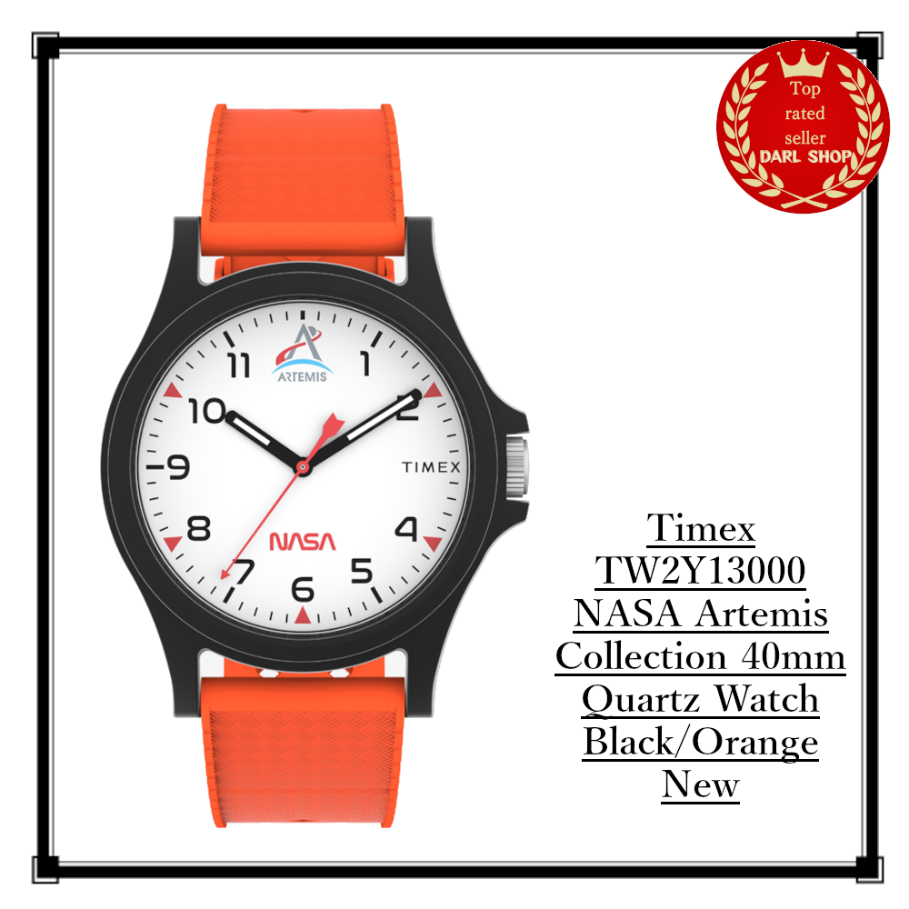 Timex TW2Y13000 NASA Artemis Collection 40mm Quartz Watch Black