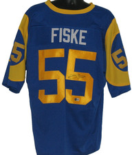 Braden Fiske Signed Autograph Custom Jersey BAS Certified XL Los Angeles Rams