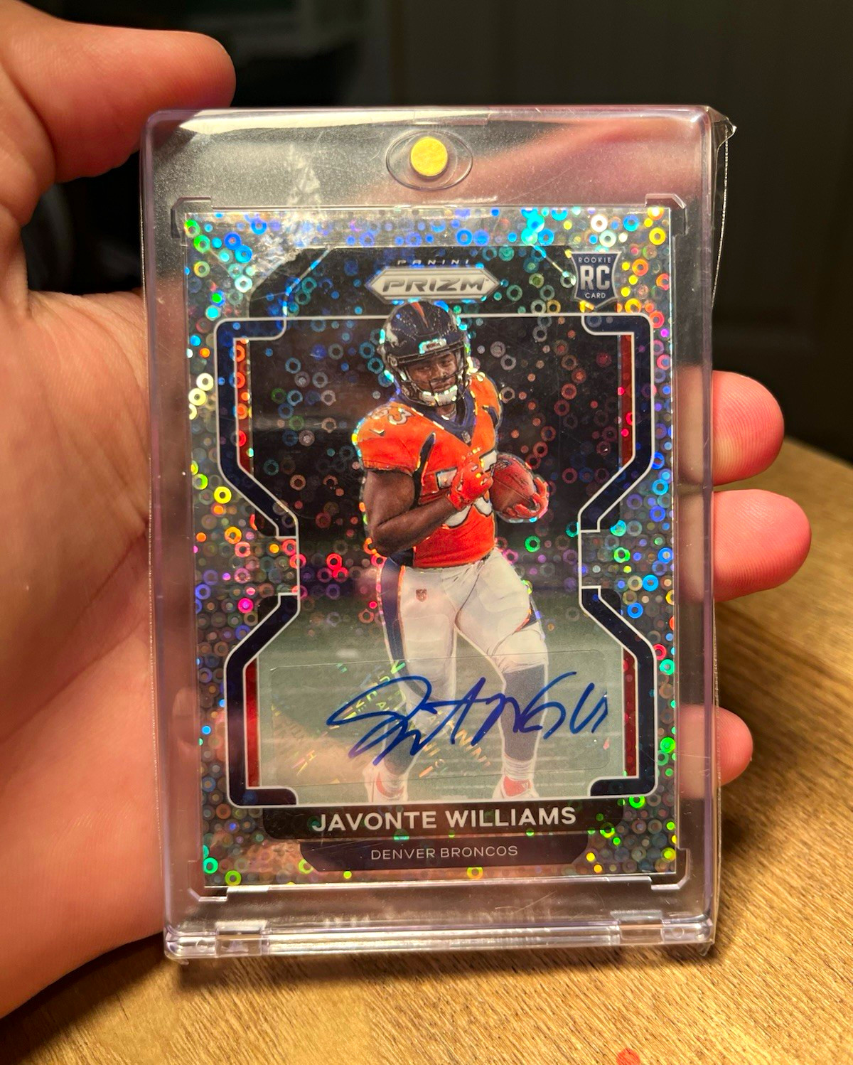 Javonte Williams Panini Prizm #345 Autograph