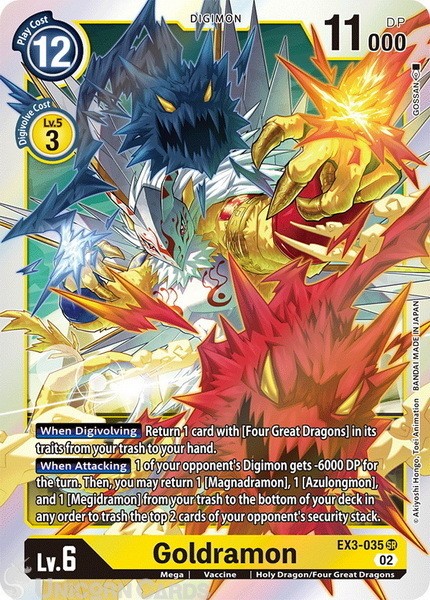 EX3-035 Goldramon Super Rare Mint Digimon Card