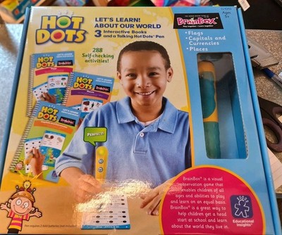 136. Brainbox Hot Dots pädagogisches Lernen 3 Aktivitätsbücher sehr guter Zustand 