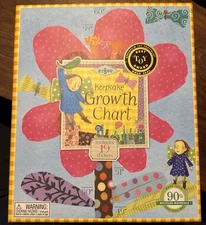 eeBoo Hot Pink Flower Growth Chart  - New with Stickers!
